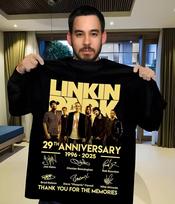 Linkin Park 1996-2025 29 Years Anniversary Shirt, Rock Band Shirt, Gift for Fans Unisex T-Shirt XL brown