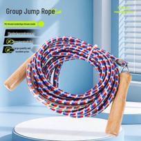 Group Jump Rope for Fitness & School Entrance Training - Kids Exercise Rope 5 meters mixed colors gray