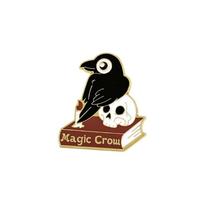 Elegant Sophisticated Crow Pin Vibranting Color Accesory Portable for Children and Trendy Adults Stylish Outfits black