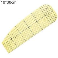 Karšto lyginimo karščiui atspari mozaikinio siuvinėjimo liniuotė DIY siuvimo reikmenys matavimo įrankis 10*30cm beige
