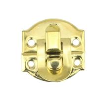 Retro Wooden Box Trinket Metal Vintage Antique Lock Hasp Padlock Clasps auksas