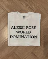Alessi Rose “WORLD DOMINATION” - Lyric unofficial fan inspired T-shirt XXXL gray