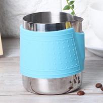 Silicone Heat Resistant Sleeve Art Pitcher 350ML Capacity Decor Pitcher  Latte Art Making mėlyna