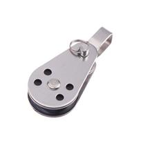 Block Rope Runner Kayak Boat Parts 25Mm 304/316 Stainless Steel Pulley Single Wheel Load Bearing Swivel Lifting Rope Pulley gray
