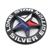 Wrangler RAM2500 Lone Star Silver 5-Point Star Emblem Metal Sticker Standard juoda
