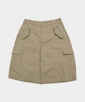 SOMEPLACE MAN Bermuda Pocket Zipper Point Strap Incision Oversized Half Cotton Cargo Pants [Beige] Beige/L beige