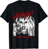 Official Lady Gaga Born This Way Cover Unisex T‑Shirt S gray