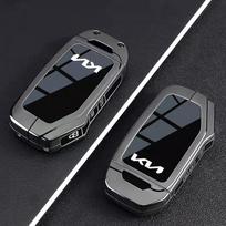 Juodas TPU stiliaus automobilio rakto dėklas dangtelis 2024 m. Kia EV9 Picanto Carnival Seltos K5 KA4 Sorento Morning 5 6 7 8 9 mygtukams Nuotolinis kxnhz00 gray
