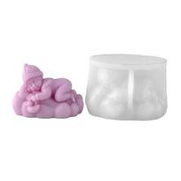 Sleep Baby Angel Silicone Molds Professional Candle Making Tool for Handmade Candle Soap Gypsum Ornament Home Decoration white