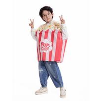 Halloween Costume Popcorn Costume Food Cartoon Doll Onesie Cosplay Popcorn One size fits all white