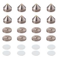 Pailvens Speaker 8 Speaker Metal Spike Stands with 16 Pieces of for Improved Audio Sound Quality and Vibration Gold Insulators, Pieces, Stands, auksas