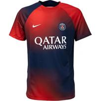 Nike X PSG Bendradarbiavimas SS24 Raidžių Spausdinimas Gradiento Spalvos Apvalia Kaklo Trumpomis Rankovėmis Futbolo Marškinėliai Vyriški Viršutiniai Drabužiai Vidurnakčio Mėlyna DX3616-411 L red