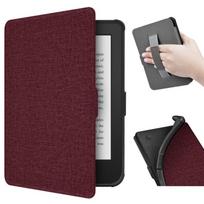 Hand Support 6 inch eReader Case Auto Sleep/Wake Shockproof N367 Smart Cover TPU Anti Scratch for KOBO Clara Colour/BW 2024 vyno raudonos spalvos