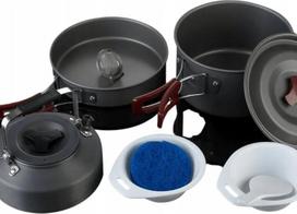 Turistinių puodų rinkinys Fire-maple 6in1, pilkas