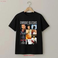 Enrique Iglesias All Album 2025 T Shirt Black Vintage Slightly Unisex Stretched Homme Streetwear Designer Clothes S black