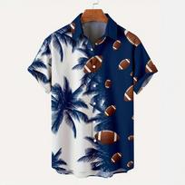 New Summer 3D Printed Crab Lobster Shirts For Men Graffiti Graphic Women Fashion Hawaiian Short Sleeve Tops L blue