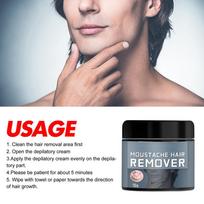 Men Hair Removal Cream Beard Remover Cream Moisturizing Beard Depilatory Cream gray