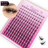 Lash Clusters Kit Cat Lashes With Lash Bond & Seal Cluster Eyelash Extensions Mixed Tray Eyelash Clusters Kit pink