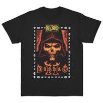 DIABLO II žaidimo retro grafikos marškinėliai - Vyriški ir moteriški universalūs trumpomis rankovėmis marškinėliai XXXL brown