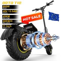 OOTD T10 Electric Scooter 48V13.5AH Battery 900W Motor Peak 11-Inch Off-road Tire All Terrain EScooter City Commuting Scooter Urban Foldable E-Scooter