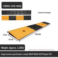 Rubber Curb Ramp Mat for Driveway and Road Safety black