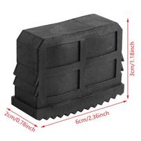 New 1pcs Black Rubber step ladder feet Anti-Slip Folding Step Ladder Feet Pad Ladder Foot Grip Cover Protector Replacement Tools gray