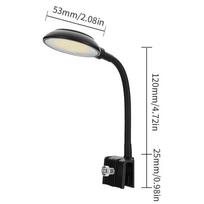 Akvariumo mini šviesos diodų lemputė žuvų bako laikiklio lemputė USB apšvietimo burbuolė Didelio ryškumo apvali vandens žolė SZD-Y400B black
