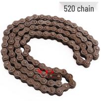 Heavy-Duty 520 Chain for Off-Road Motorcycles, ATVs, Go-Karts, and Beach Buggies black