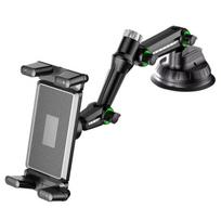 Universalus automobilinis planšetės laikiklis Siurbtukas Stovas iPhone Samsung iPad Pro Air4-13'' Galaxy Tab Prietaisų skydelio Mobiliojo telefono Laikiklis tvirtinimas black