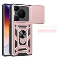 Skirta Huawei Pura 80 dėklas Huawei Pura 80 Pro + telefono dėklas Pura 80 Ultra magnetinis žiedo laikiklis šarvuotas slankiojantis kameros apsaugas galinis dangtelis Huawei Pura 80 Ultra gray