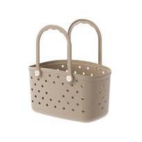 Storage Basket with Drainage Holes Design Storage Bin Large Capacity Ergonomic Handle Organizer for Bathroom Dormitory Home ruda
