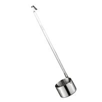 Stainless Steel Dipper Spoon Fine Design Hot Pot Spoon with Wood Handle for Kitchen Hotels Shops 50ml white