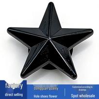 Nauji Crocs Juodi Žvaigždės Gėlės Metalinės Grandinėlės Batų Pakabukai & Sagtys Priedai gray