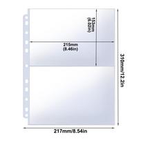 A4 Photocard Binder Sheets Transparent PP Acid Free Photo Album Refill Pages Kpop Photocard Binder Jewelry Storage white