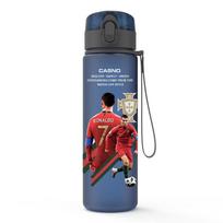 Lionel Messi Soccer Fan Cup With Nylon Handle 560ml Portable Water Bottle Sports Gift For Men And Women Style B gray