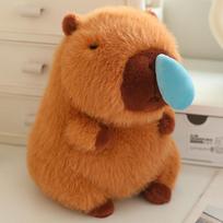 kawaii Snotty Capybara Plush Toy Simulation Animals with Stretchable Nasal Mucus Capibara Pillow Soft Stuffed Doll Child Gift 22cm ruda