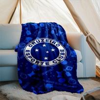 1PC Cruzeiro Esporte Clube Crest Printed Soft Flannel Blanket Throw for Adult Bedroom Living Room Sofa Camping Travel Fan gifts Christmas Gifts 75x90cm