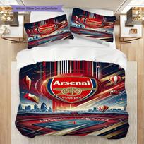 Vibrant Arsenal Stadium Artwork  Three-piece set (1 * duvet cover + 2 * pillowcase, without core) 2DFlat Christmas birthday gift Bedding set 135x200cm