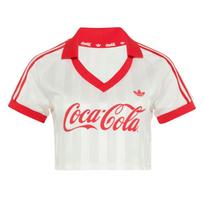 Adidas Originals x Coca-Cola Women's Retro Knit V-Neck T-Shirt M white