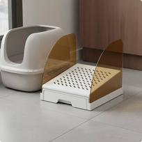 Cat Litter Control Ramp Adjustable Step Pet Accessory Tray Entry for balta