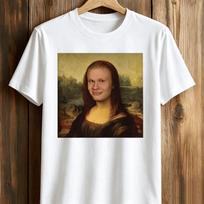 Funny Erling Haaland Meme Mona Lisa Graphic 2026 Norway Soccer T-Shirt  Men's Women's Y2k Oversized Tshirt Casual Tee S beige