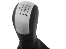 Skoda Octavia II 2004- Gear Shift Knob & Gaiter with Frame SILVER 6 SPEED