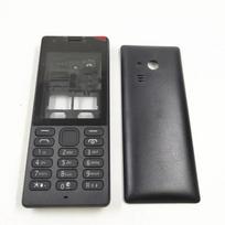 Pilnas korpusas Nokia 216 priekinis vidurinis rėmelis galinis dangtelis dėklas 216DS RM-1187 juoda