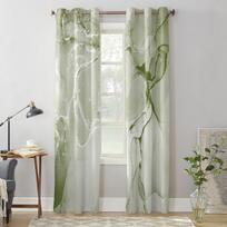 Salotinės marmurinės langų užuolaidos svetainei, namų miegamajam, virtuvei, Kalėdinė užuolaida 135W x 60H(cm) x1 gray