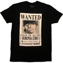 One Piece Roronoa Zoro Bounty T-Shirt - Officially Licensed S juoda
