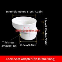 PVC Plastikinis Tualeto Nuleidimo Vamzdis 110mm Santechnikos Drenažo Adapteris Vonios Kambario Renovacijai new-2.5cm