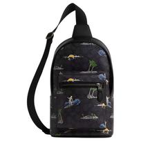 Coach Waist 19 Surf Print Brand Logo Signature Coated Canvas And Smooth Calfskin Waist Bag Small Unisex Waist Bag Black CBJ12-QBA5F Basic Set (Bag+Dust Bag) black