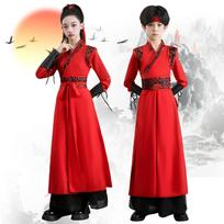 Children's Snow Dragon Dance Costume - Mulan Fan Dance & Drumming Outfit 175cm XL ~125 lbs