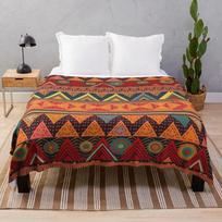 Tribal Etninis (žemės spalvos) Mesti pledai Paplūdimio kailiniai žaislai žiemai Pledai lovai Dizainerių pledai 100X150CM white