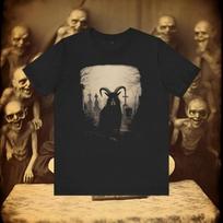 Black Phillip TShirt Goth Witchy Sabbatic Goat Vintage Creative Cool Graphic T Shirts Women Unisex Cotton Streetwear Ropa Hombre S brown